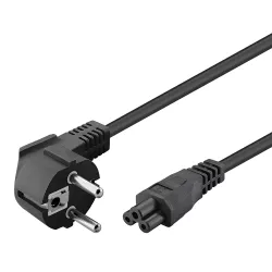 Καλώδιο Τροφοδοσίας Schuko σε IEC C5 3 Pin 1.5m Copper Μαύρο POWERTECH CAB-P035