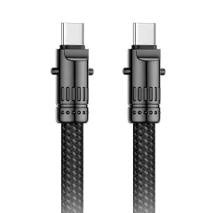 Καλώδιο Type-C Σε Type-C 60W Κράμα Ψευδαργύρου Μαύρο 1.2m XO NB-Q288B
