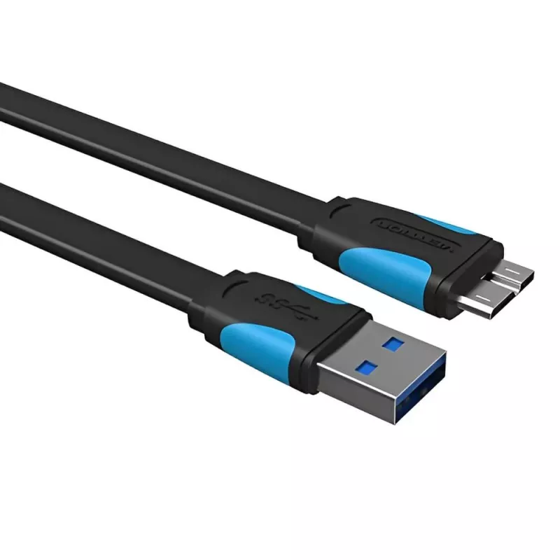 Καλώδιο USB 3.0 A Σε Micro-B 0.5m Flat Μαύρο Vention VAS-A12-B050