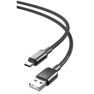 Καλώδιο USB-A Σε USB-C Γρήγορης Φόρτισης Δεδομένων 5A PVC 1m Μαύρο XO NB249