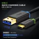Καλώδιο USB-C Σε USB-A 3A 5Gbps 3m Μαύρο Cabletime CT-C160-U33-CMAMG