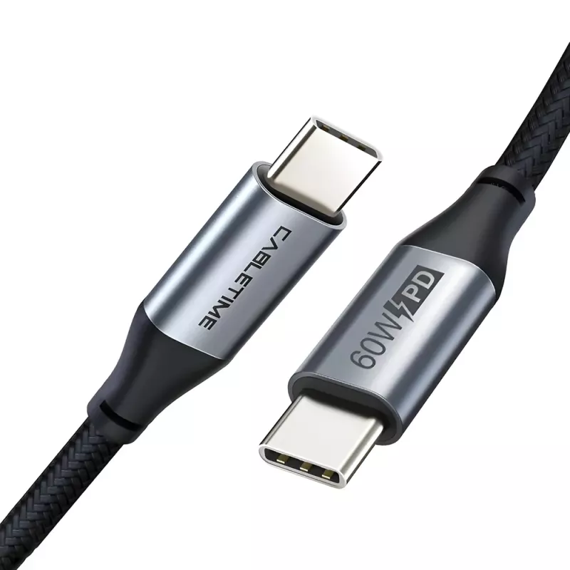 Καλώδιο USB-C Σε USB-C 60W PD Μαύρο 1m Cabletime CMCM60W