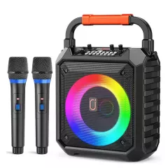 Ηχείο Karaoke 2 Ασύρματα Μικρόφωνα & LED 15Watt JYX T17-T
