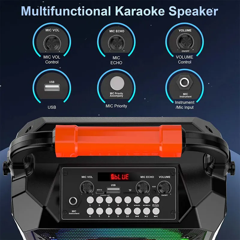 Karaoke 2 Ασύρματα Μικρόφωνα & LED 15Watt JYX T17-T Karaoke 2 Ασύρματα Μικρόφωνα & LED 15Watt JYX T17-T