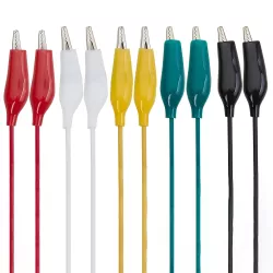 Κροκοδειλάκι Σετ 5 Καλωδίων Alligator Clip 48 cm Multicolor