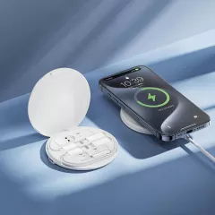 Μαγνητικός Ασύρματος Φορτιστής Qi 15W Adapter Family Box Λευκό XO CX031