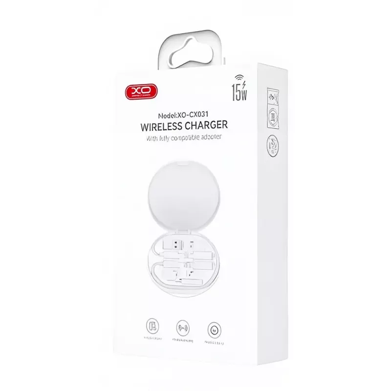 Μαγνητικός Ασύρματος Φορτιστής Qi 15W Adapter Family Box Λευκό XO CX031