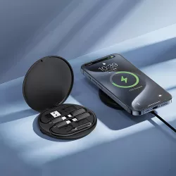 Μαγνητικός Ασύρματος Φορτιστής Qi 15W Adapter Family Box Μαύρο XO CX031