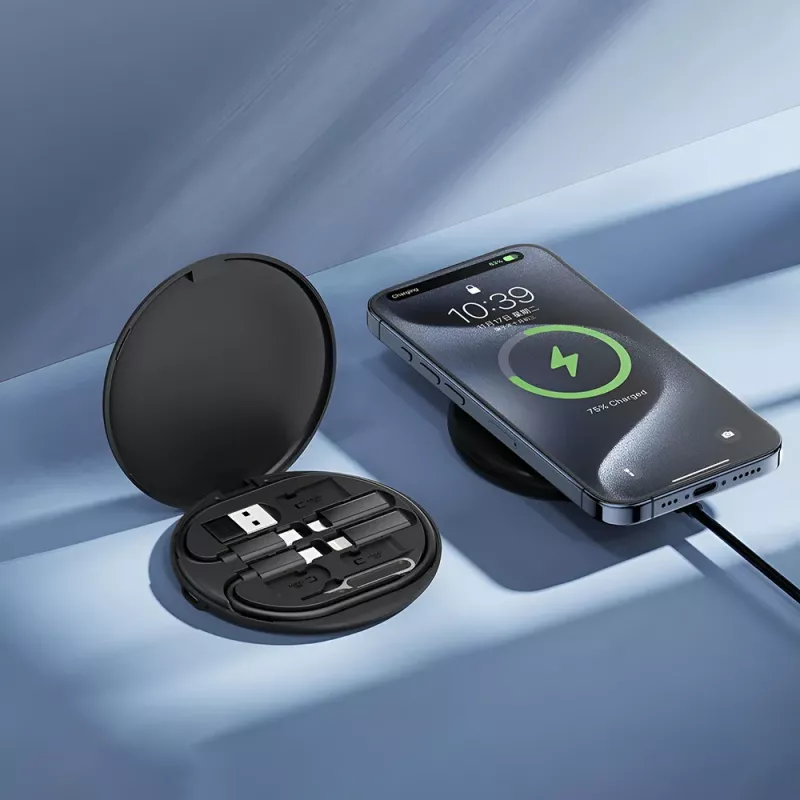 Μαγνητικός Ασύρματος Φορτιστής Qi 15W Adapter Family Box Μαύρο XO CX031