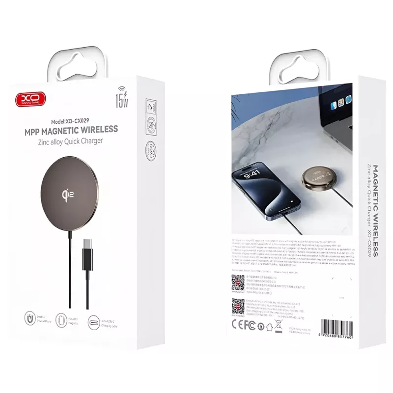 Μαγνητικός Ασύρματος Φορτιστής Qi2 15W XO CX029