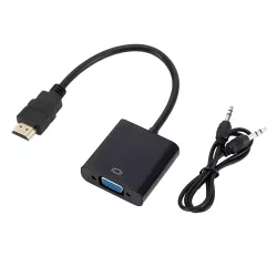 Μετατροπέας HDMI Σε VGA Με Ήχο Καλώδιο 0.2m Μαύρο