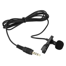 Μικρόφωνο Clip-On 3.5mm 1.5m Μαύρο POWERTECH CAB-J034
