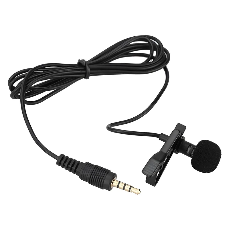 Μικρόφωνο Clip-On 3.5mm 1.5m Μαύρο POWERTECH CAB-J034