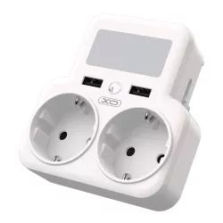 Πολύπριζο Τοίχου XO WL09 EU 2AC+2USB 2.4A με Βάση & Φως Νυκτός