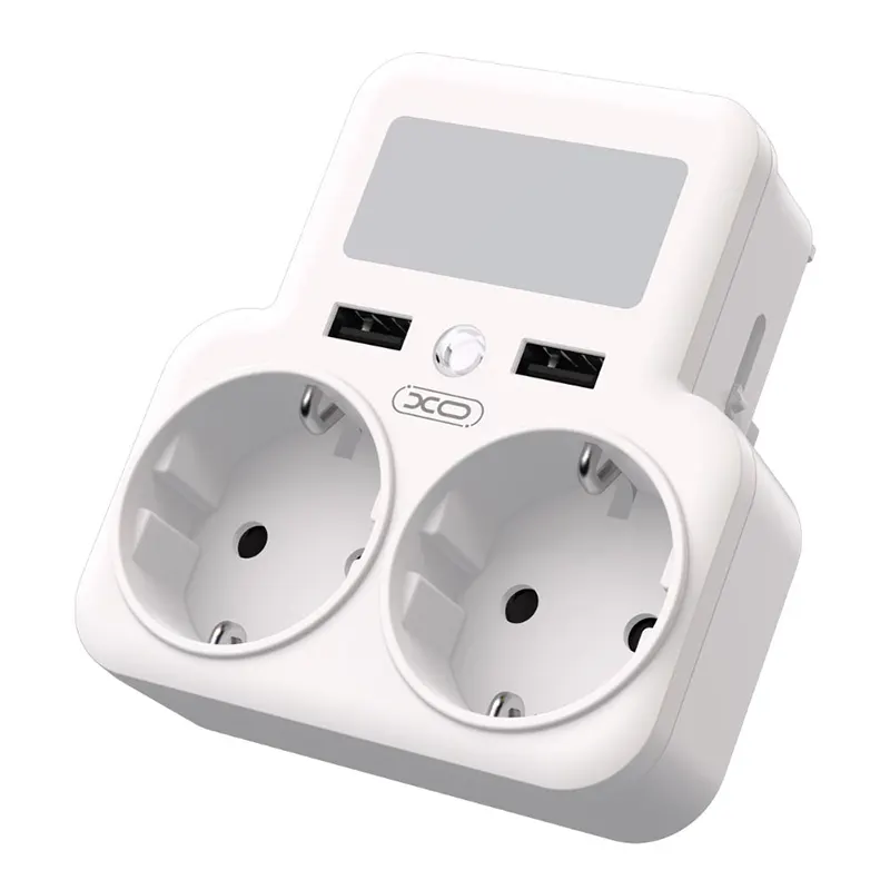 Πολύπριζο Τοίχου XO WL09 EU 2AC+2USB 2.4A με Βάση & Φως Νυκτός Πολύπριζο Τοίχου XO WL09 EU 2AC+2USB 2.4A με Βάση & Φως Νυκτός