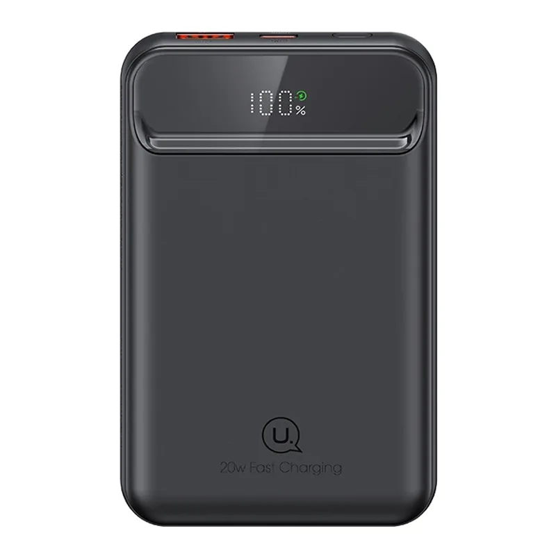 Power Bank 10000mAh 20W USB-A - USB-C & Ασύρματη Φόρτιση Μαύρο Usams US-CD214