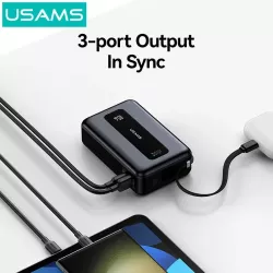 Power Bank 20000mAh 65W USB-C USB-A Γκρι Usams CD243