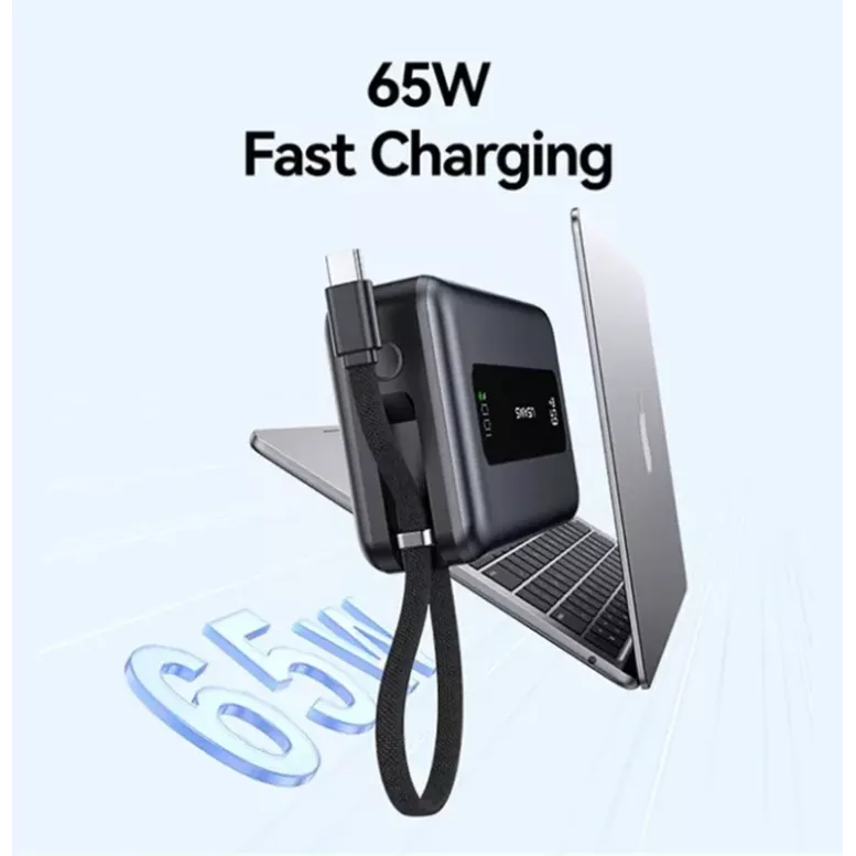 Power Bank 20000mAh 65W Με USB-A USB-C & Ενσωματωμένο Καλώδιο Γκρι Usams CD243 Power Bank 20000mAh 65W Με USB-A USB-C & Ενσωματωμένο Καλώδιο Γκρι Usams CD243