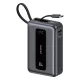 Power Bank 20000mAh 65W Με USB-A USB-C & Ενσωματωμένο Καλώδιο Γκρι Usams CD243