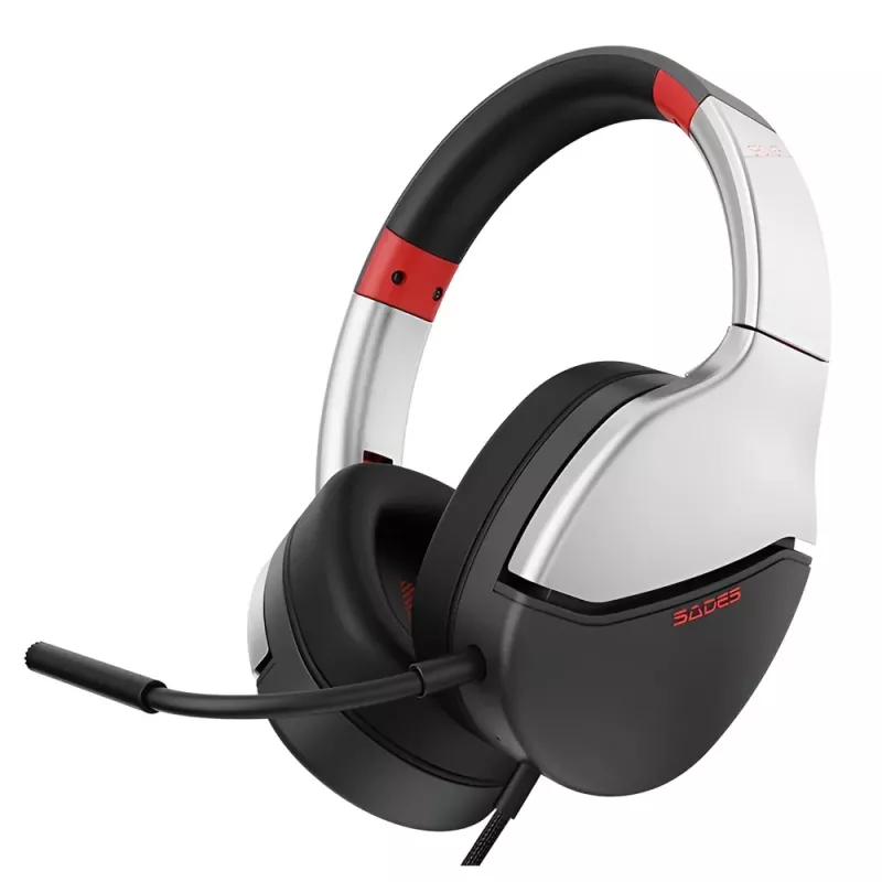 Gaming Headset Multi-Platform 3.5mm 40mm Ασημί SADES SPOWER