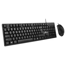 Σετ Πληκτρολόγιο Και Ποντίκι Ενσύρματο Μαύρο 1000DPI Powertech PT-1075