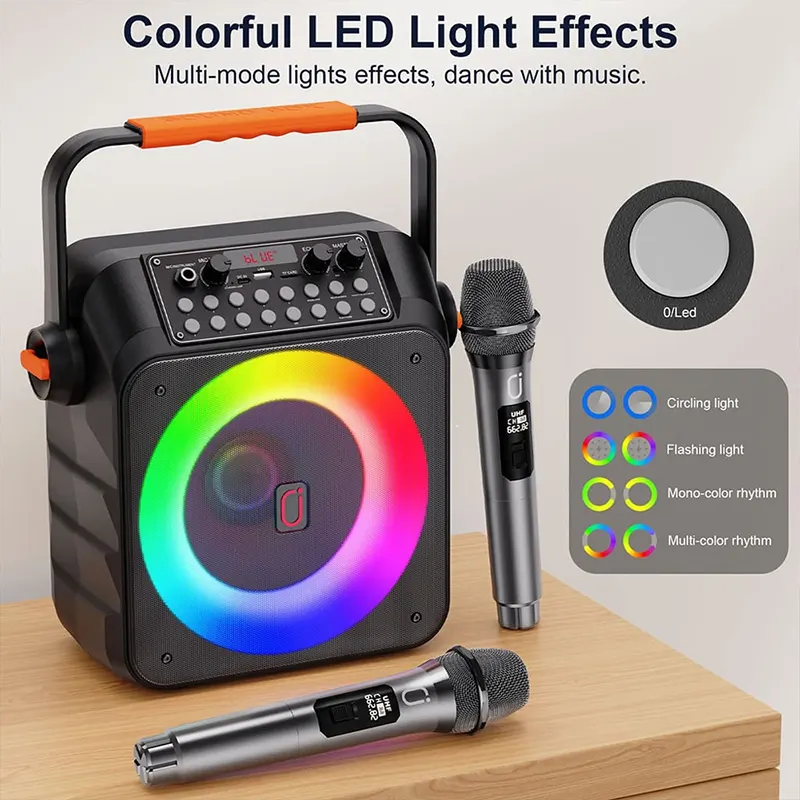 Σύστημα Karaoke 2 Ασύρματα Μικρόφωνα & LED 18Watt JYX T21-T Σύστημα Karaoke 2 Ασύρματα Μικρόφωνα & LED 18Watt JYX T21-T