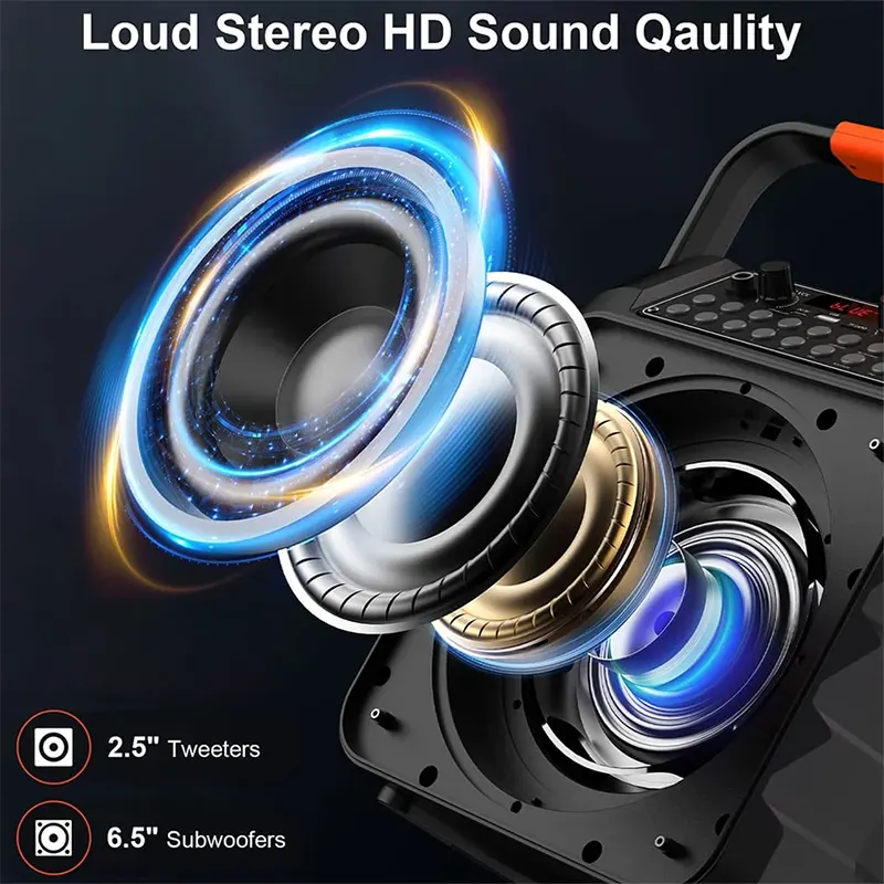 Σύστημα Karaoke 2 Ασύρματα Μικρόφωνα & LED 18Watt JYX T21-T Σύστημα Karaoke 2 Ασύρματα Μικρόφωνα & LED 18Watt JYX T21-T