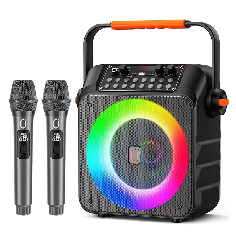 Σύστημα Karaoke 2 Ασύρματα Μικρόφωνα & LED 18Watt JYX T21-T Σύστημα Karaoke 2 Ασύρματα Μικρόφωνα & LED 18Watt JYX T21-T