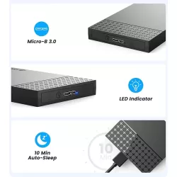 Θήκη 2.5" SATA HDD/SSD 5Gbps Μαύρη ORICO 2526U3-V1