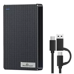 Θήκη Δίσκου 2.5" SATA HDD/SSD USB & USB-C 5Gbps Μαύρη Powertech PT-1232