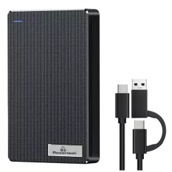 Θήκη Δίσκου 2.5" SATA HDD/SSD USB & USB-C 5Gbps Μαύρη Powertech PT-1232