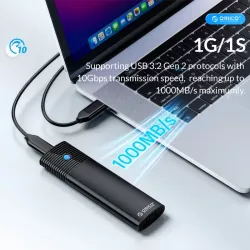 Θήκη M.2 NVMe SSD USB-C 3.2 Gen2 10Gbps Αλουμινίου Μαύρη ORICO PWM2-G2-BK-EP