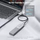 Θήκη M.2 NVMe SSD USB & USB-C 10Gbps Αλουμινίου Γκρι ORICO M206C3-G2