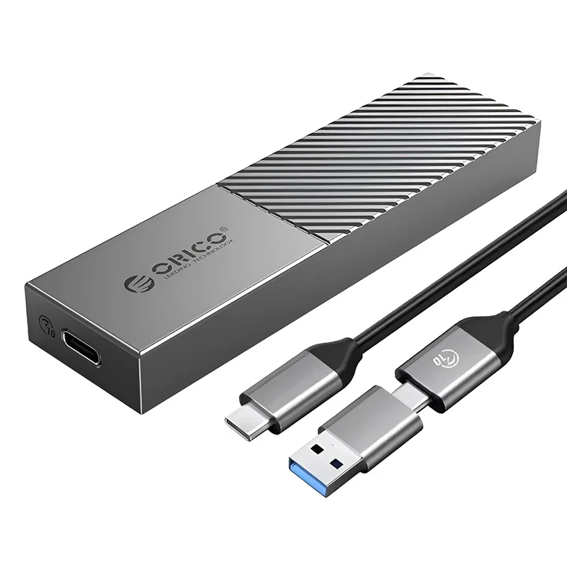 Θήκη M.2 NVMe SSD USB & USB-C 10Gbps Αλουμινίου Γκρι ORICO M206C3-G2