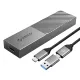 Θήκη M.2 NVMe SSD USB & USB-C 10Gbps Αλουμινίου Γκρι ORICO M206C3-G2