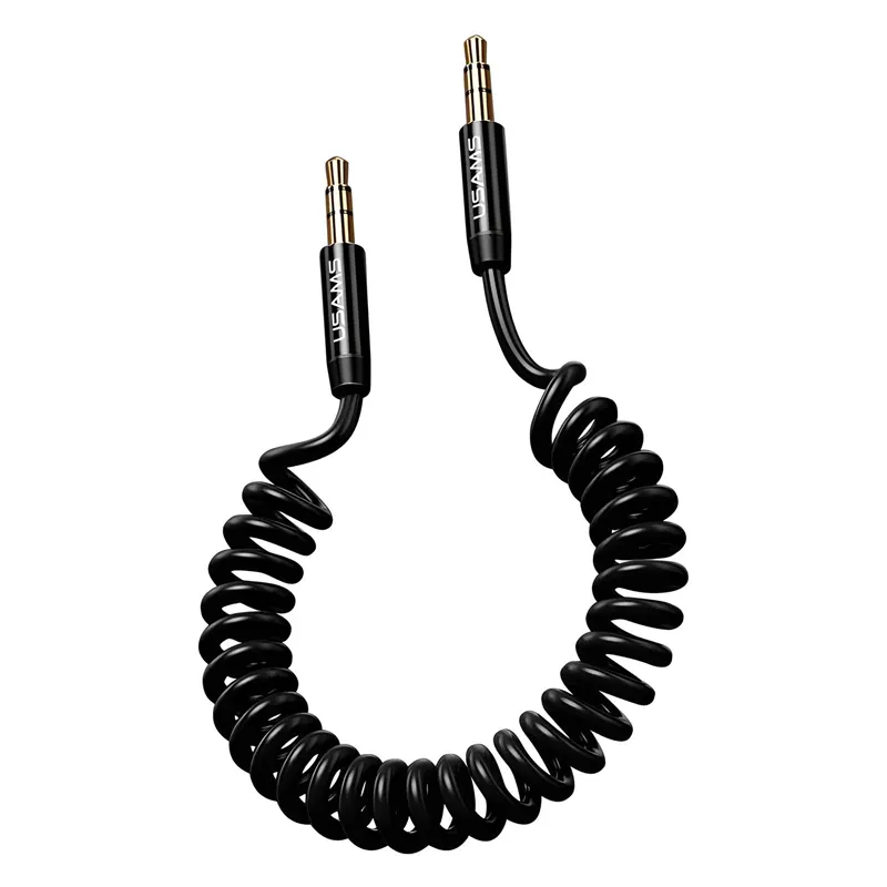 Καλώδιο Ήχου 3.5mm Spiral Hi-Fi SJ256 1.2m Μαύρο USAMS Καλώδιο Ήχου 3.5mm Spiral Hi-Fi SJ256 1.2m Μαύρο USAMS