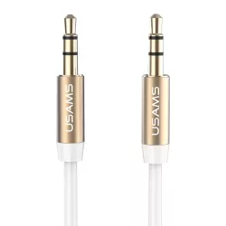 Καλώδιο Ήχου 3.5mm YP-01 AUX 1m Λευκό Τύπου Jack USAMS