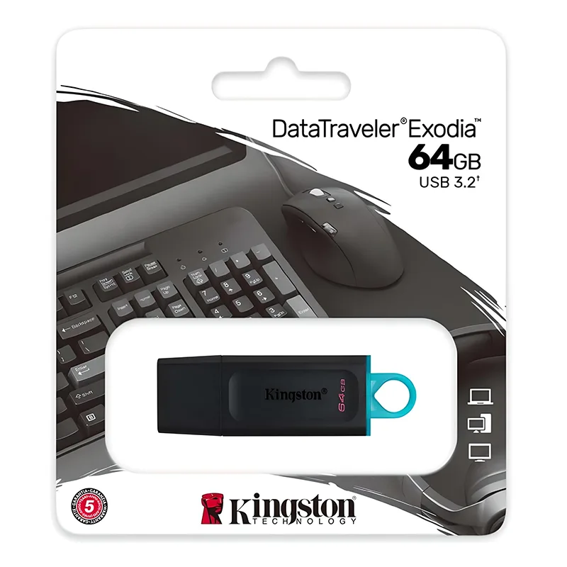 USB Flash 64GB USB 3.2 Μαύρο-Μπλε Kingston Exodia DTX/64GB USB Flash 64GB USB 3.2 Μαύρο-Μπλε Kingston Exodia DTX/64GB