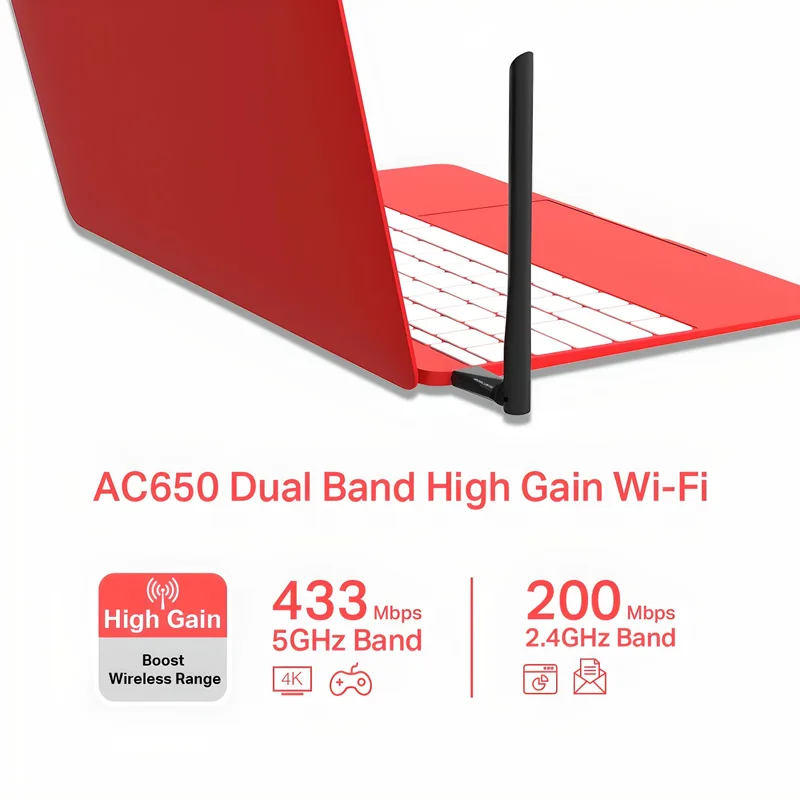 USB Wi-Fi Dual Band Με Κεραία 650Mbps Mercusys MU6H USB Wi-Fi Dual Band Με Κεραία 650Mbps Mercusys MU6H