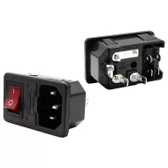 Υποδοχή Τροφοδοσίας Με Ασφάλεια Προστασίας 10A IEC320 C14 Rocker Switch AC Panel Mount Υποδοχή Τροφοδοσίας Με Ασφάλεια Προστασίας 10A IEC320 C14 Rocker Switch AC Panel Mount