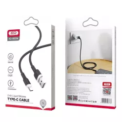 XO NB208 Καλώδιο Type-C Liquid Silicone 1m Μαύρο – Γρήγορη Φόρτιση & Δεδομένα