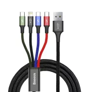 Καλώδιο Φόρτισης 3 Σε 1 USB To Lightning / 2x Type-C / micro USB Cable 3.5A 1.2m Baseus CA1T4-B01
