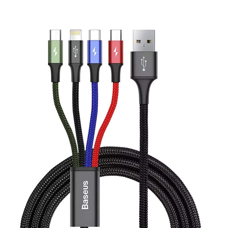 Καλώδιο Φόρτισης 3 Σε 1 USB To Lightning / 2x Type-C / micro USB Cable 3.5A 1.2m Baseus CA1T4-B01