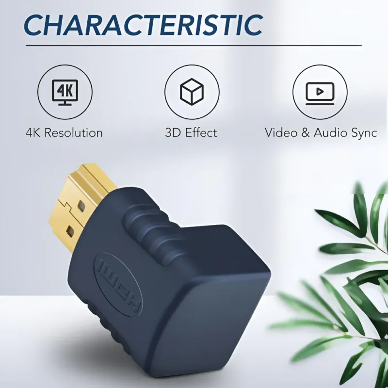 Αντάπτορας HDMI Αρσενικό Σε HDMI Θηλυκό Γωνιακός 90 4K Μπλε Cabletime AV599 Αντάπτορας HDMI Αρσενικό Σε HDMI Θηλυκό Γωνιακός 90 4K Μπλε Cabletime AV599