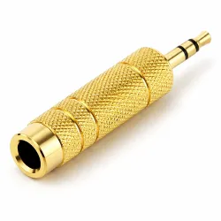 Αντάπτορας Ήχου Stereo Jack 3.5mm Αρσενικό Σε 6.35mm Θηλυκό Επιχρυσωμένος Μεταλλικός High Quality Αντάπτορας Ήχου Stereo Jack 3.5mm Αρσενικό Σε 6.35mm Θηλυκό Επιχρυσωμένος Μεταλλικός High Quality