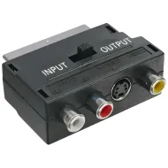 Αντάπτορας Scart Σε RCA Και S-Video Input Output Μαύρο Goobay 50123