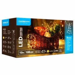 Χριστουγεννιάτικα Λαμπάκια LED Πρίζας 10m 100 LED Θερμό Λευκό Modee ML-C2007