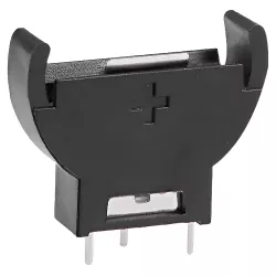 CR2032 Κάθετη Βάση Μπαταρίας 3 Pin Πλαστική Υποδοχή Coin Cell