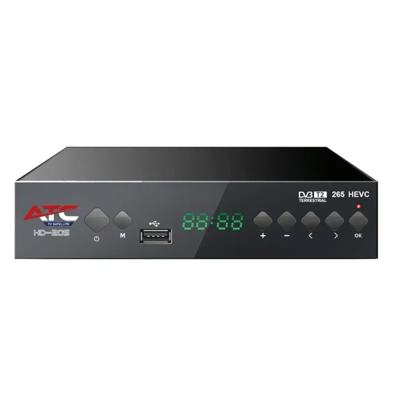Επίγειος Ψηφιακός Δέκτης DVB-T2/C H.265 Full HD Μαύρος ATC HD-205