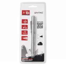 Φακός LED Τύπου Στυλό Με Κλιπ 1W 10lm IP44 Χρωμίου Entac EFL-1W-MINI-ALU